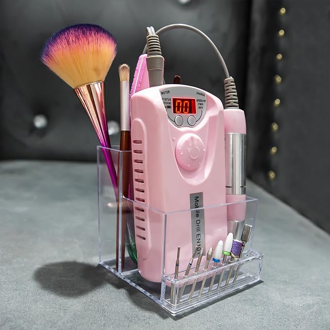 Organizador de Brocas para Uñas Acrílico 10 Agujeros Transparente miniatura 7
