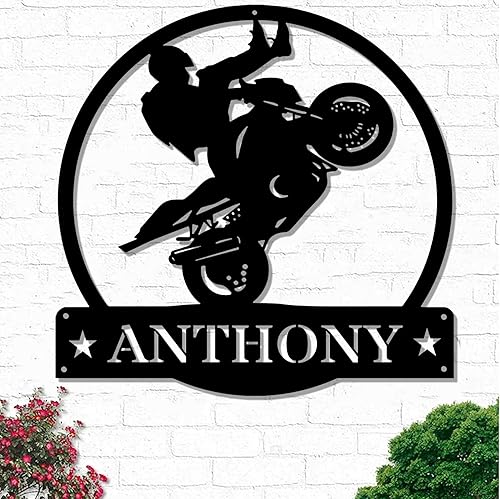 Miniatura 29 de Letrero de metal personalizado para pared de motocicleta con bandera de EE. UU., letrero de metal personalizado para motocicleta, garaje, regalo