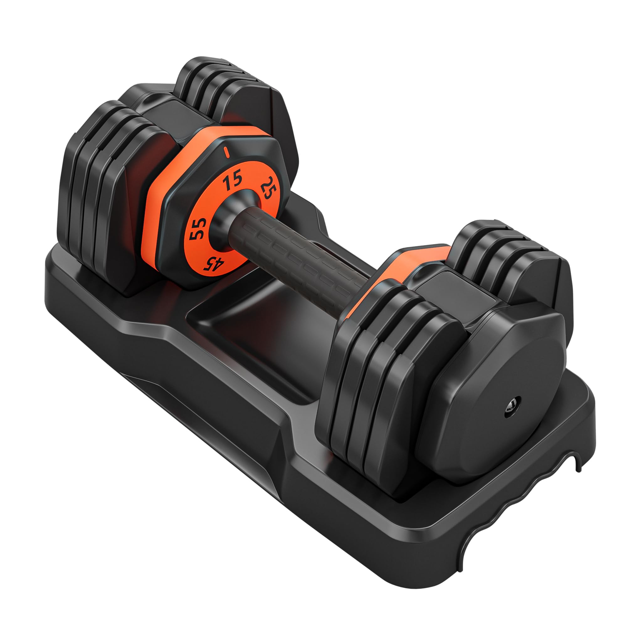 Adjustable Dumbbell Set, 25/55LB Dumbbell 5 in 1 Free Dumbbell Weight Adjust with Anti-Slip Metal Handle, Ideal for Men and Women Home Gym Workout Equipment