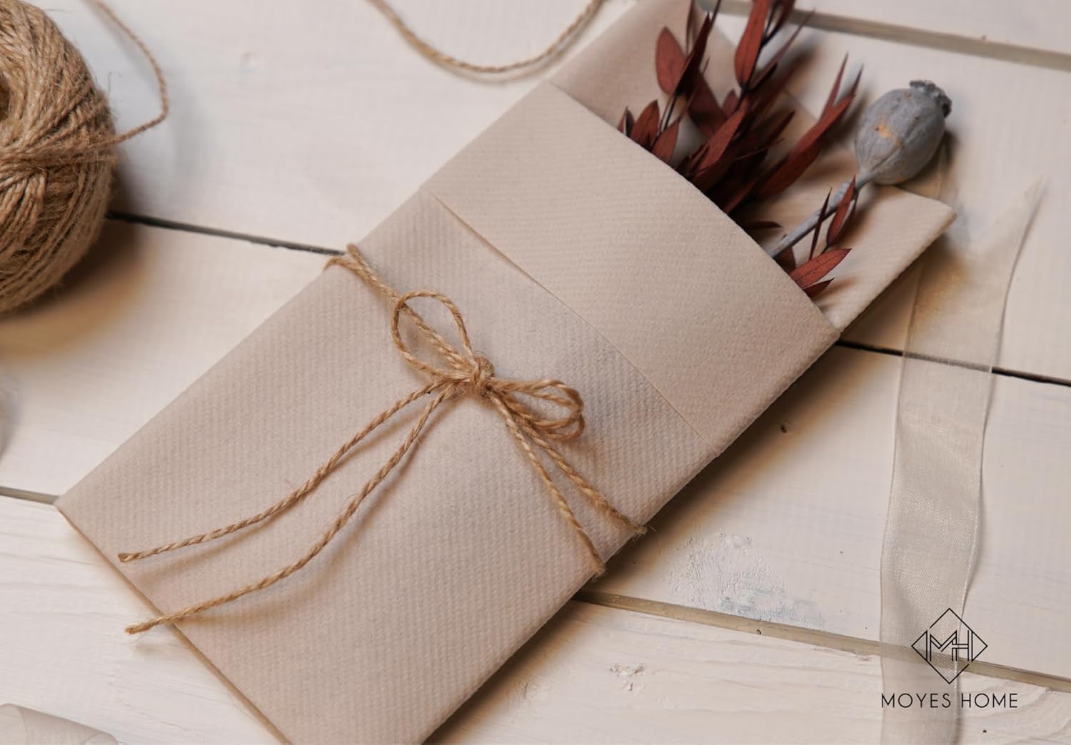 Beige Dinner Napkins Cloth Like with Built-in Flatware Pocket, Linen-Feel Absorbent Disposable Paper Hand Napkins for Kitchen, Bathroom, Parties, Weddings, Dinners or Events, 16x16 inches, Pack of 50