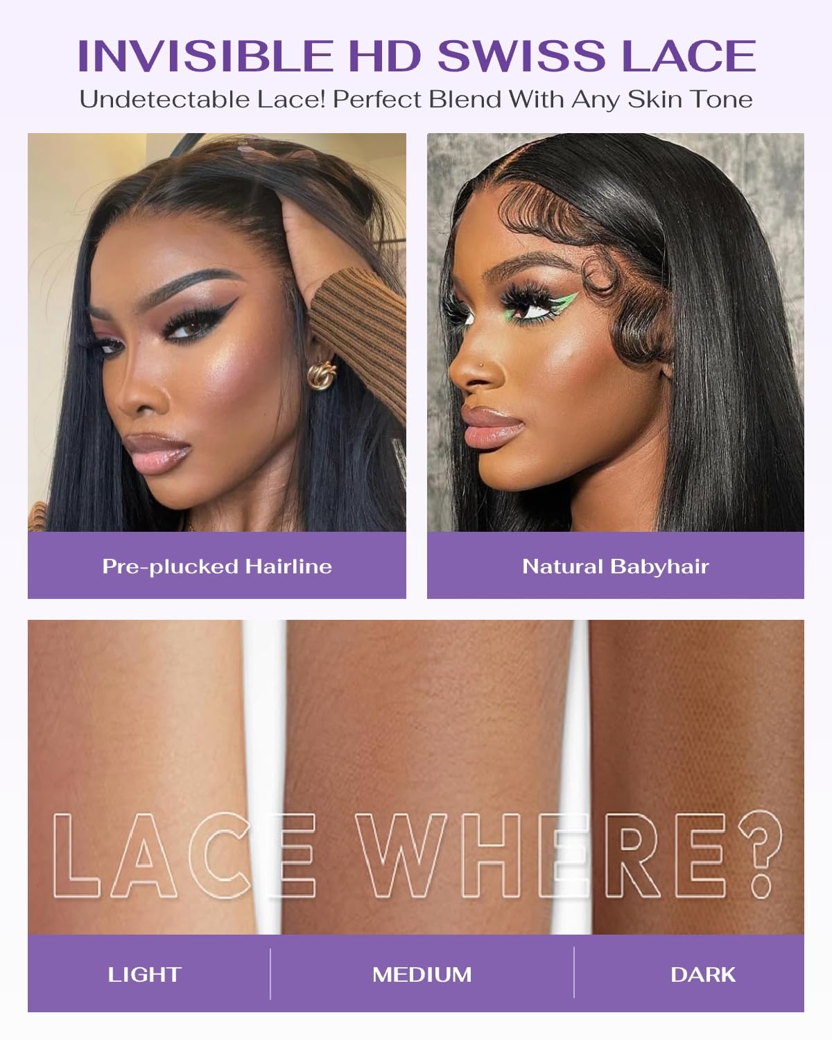 13x6 SKINLIKE Real HD Lace Frontal Wig, 180% Density Ultra-fitted 0.10mm Thin Invisible HD Lace Wig Pre-plucked Hairline Bleached Knots Virgin Human Hair Wigs Body Wave 26Inch