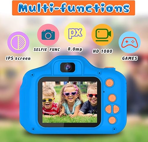 Miniatura 2 de Seckton - Cámara selfie infantil de video digital HD, el mejor regalo de cumpleaños para niñas de 3 a 9 años, juguete portátil para niñas de 3, 4,