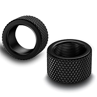 2 Pack Thread Protector, 5/8x24 Steel Thread Adapters Black