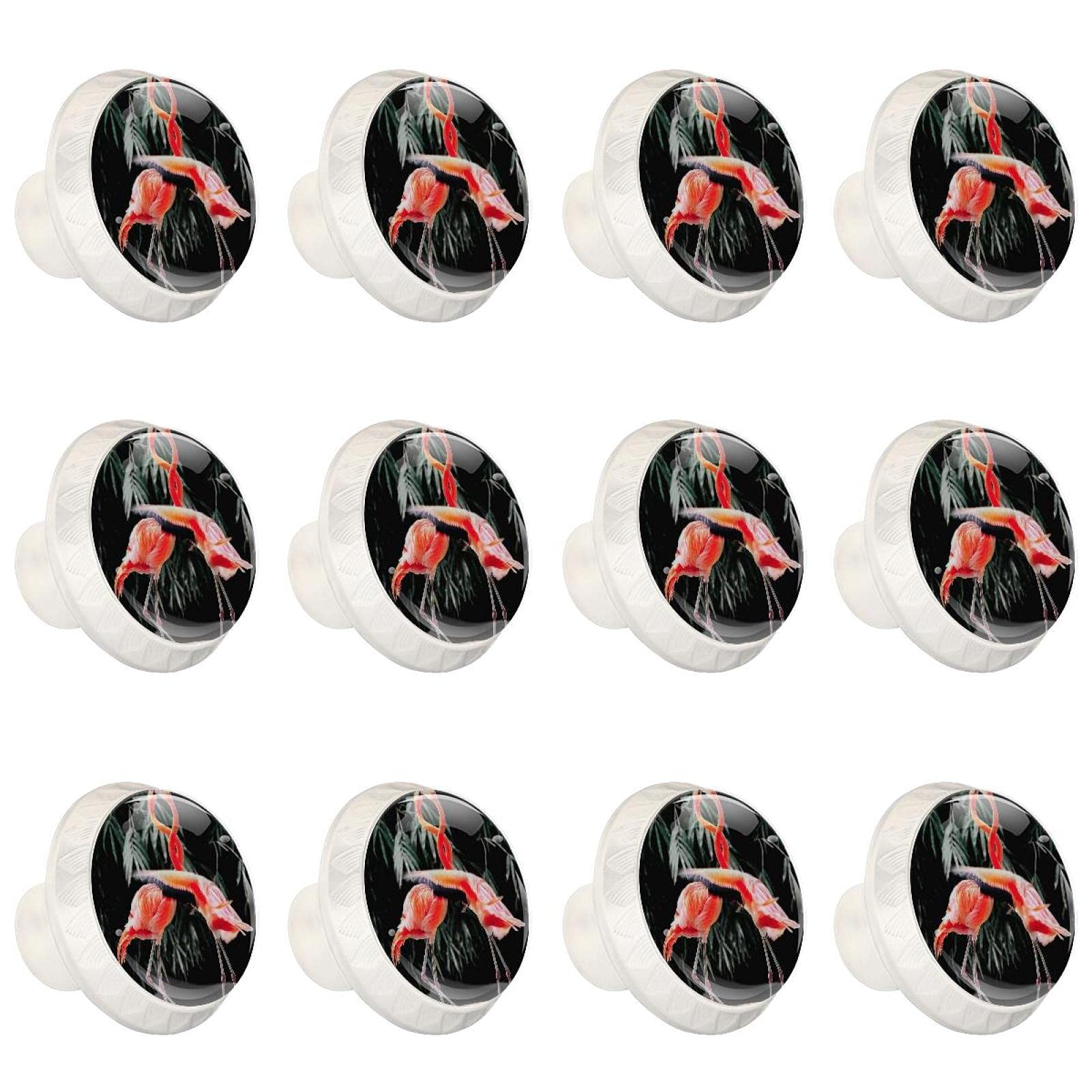 Boutons décoratifs ronds flamant rose pour une touche de poésie