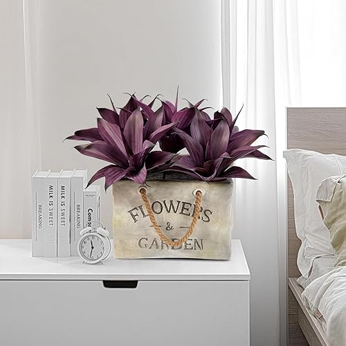 Miniatura 7 de Plantas artificiales de agave para interiores, resistentes a los rayos UV, macetas de agave falsas para decoración al aire libre (paquete de 2, 12.6