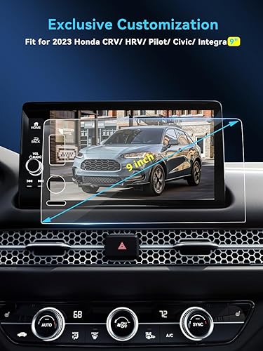 Miniatura 9 de Accesorios Civic de 9 pulgadas para Honda CRV HRV Civic y Acura Integra HD GPS 2023 2024 Protector de pantalla de vidrio templado para HR-V CR-V