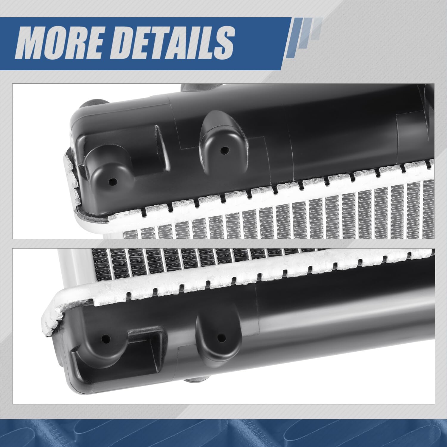 Auto Dynasty Radiator Compatible with 1987-2008 Mack RB MH DM CV CH RD CS200P Mid-Liner Truck, Factory Style 2-Row Cooling Radiator, Aluminum Core