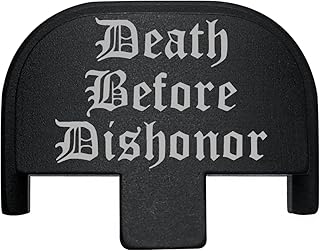 NDZ Performance Rear Slide Cover Back Plate for Smith & Wesson Self Defense S&W SD9 SD40 VE 9mm .40 Black Custom Laser Engraved Image: Death Before Dishonor
