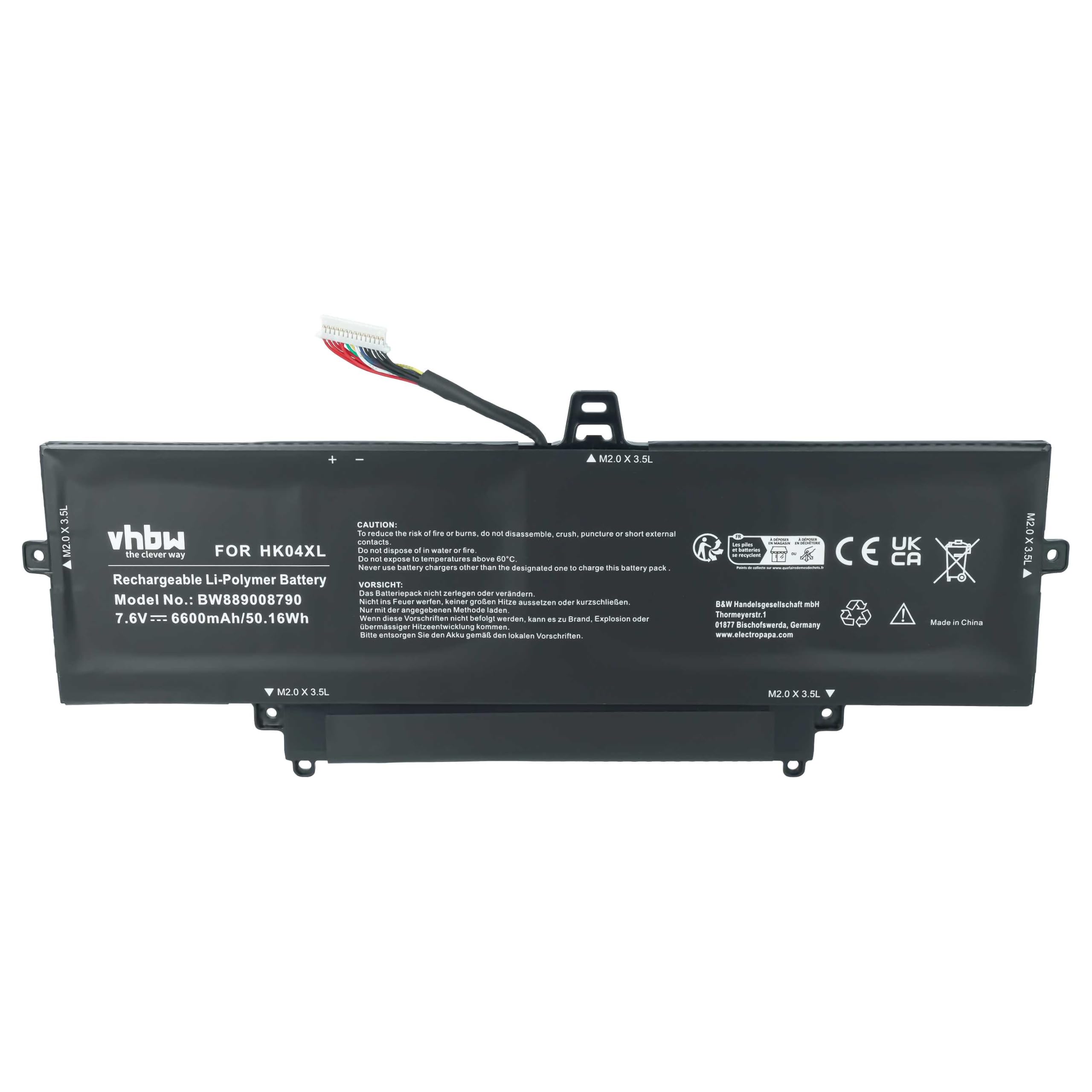 vhbw Batería reemplaza HP HK04XL, L84352-005, HSTNN-IB9J, L83796-171