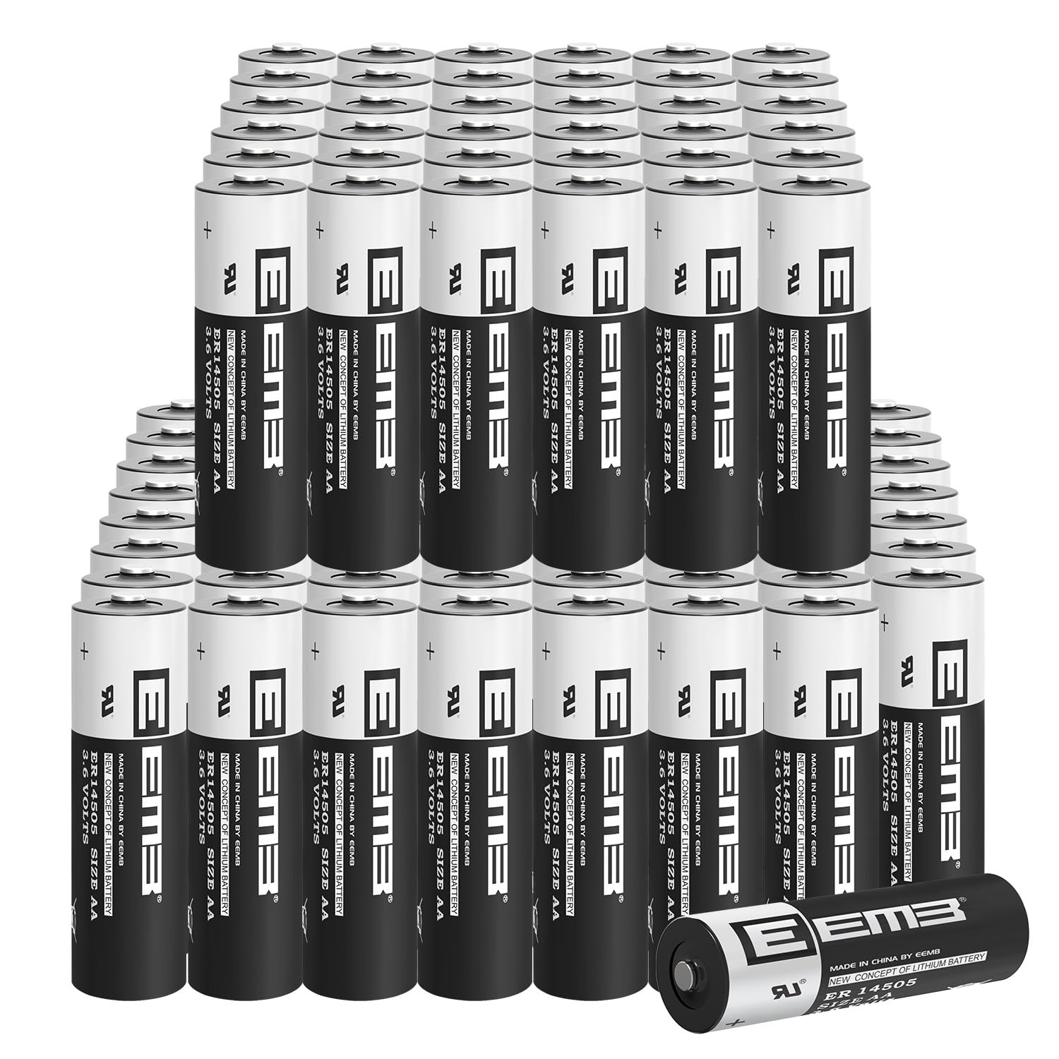 EEMB ER14505 AA 3,6V Lithium Battery Li-SOCL₂ Non Rechargeable SB-AA11 LS14500 TL-5903 ER14500 2700mAh pour Compteur d'électricité d'eau Gaz PLC Équipement d'installation Batterie générique (100)