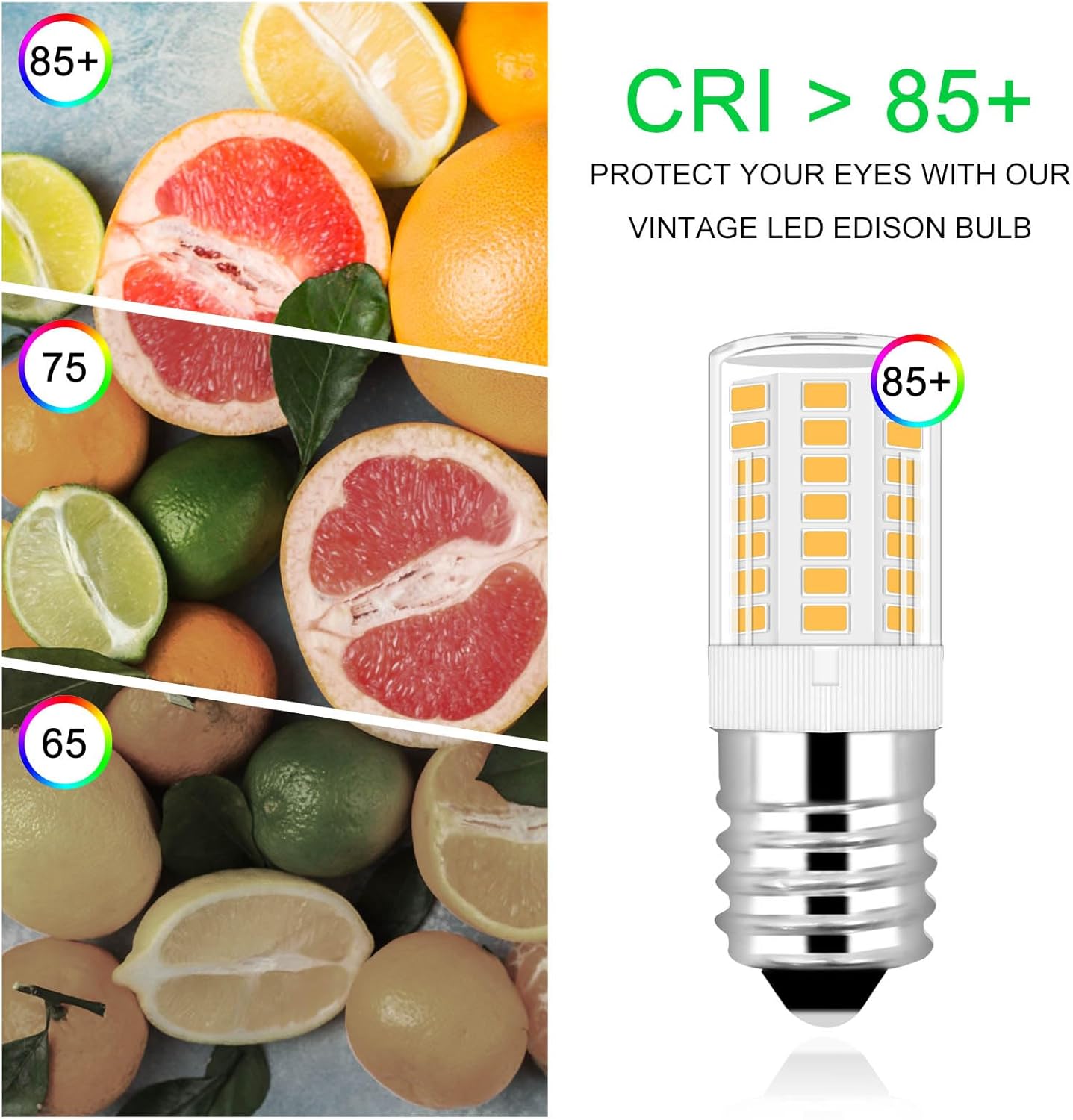 KEI D28k Kel 2812 Freezer Light Bulb 4W Kei D28x Kel2816x Refrigerator Bulb 3W AC120v 5304517886 Replacement E17 Led Bulbs for Fridge Range Hood Over Stove LED Lamp, Warm White, 2-Pack