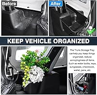 Vista 4 de Rear Cargo Side Trunk Storage Box Tray Fit for Jeep Wrangler JL 2018-2023 Trunk Storage Tray Organizers Cargo Organizer Black 2PCS (NOT FIT 4XE)