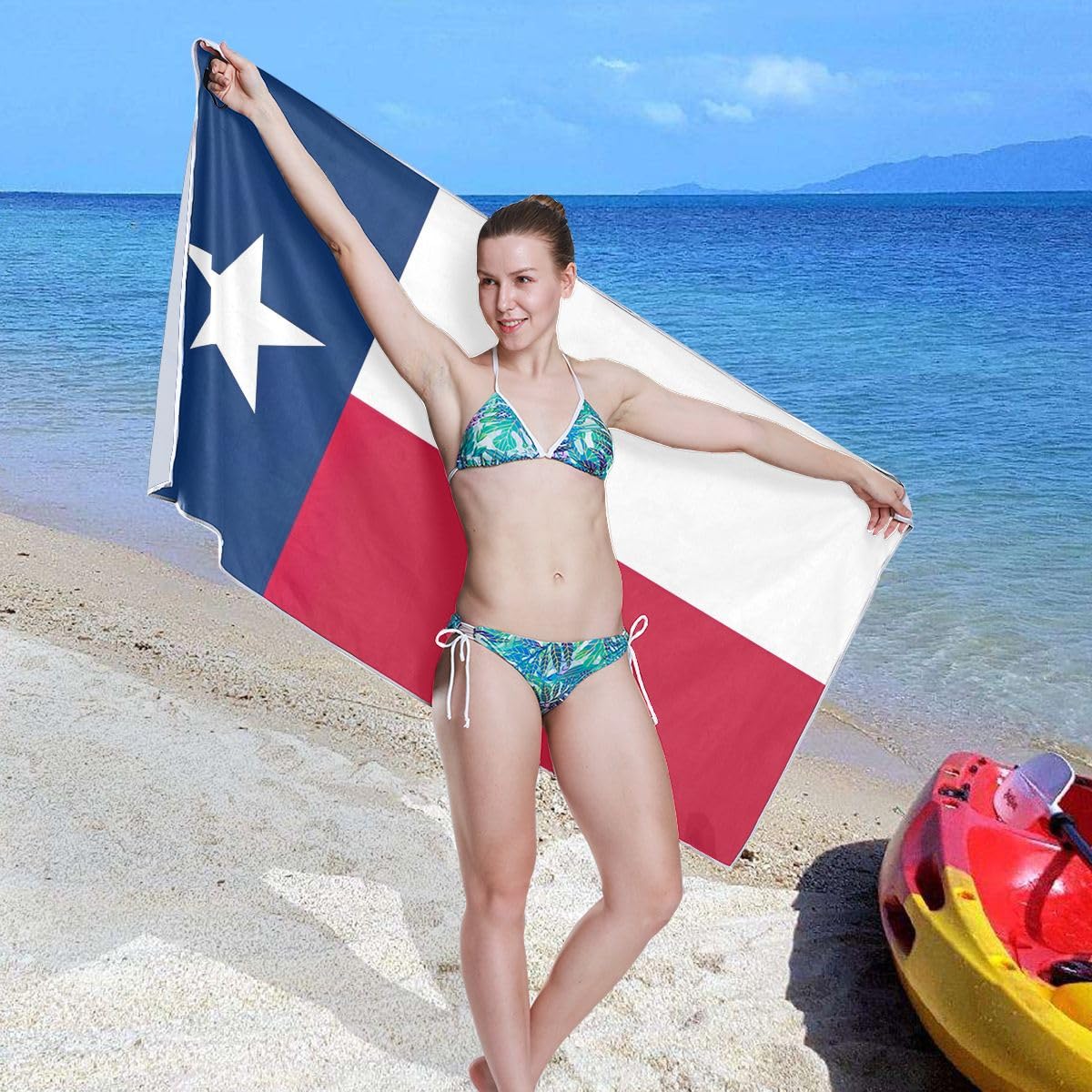 Dujiea Geschirrtuch Mit Texas-Flagge - Saugstarkes Mikrofaser-Handtuch, 40x70 Cm, Für Küche, Bad, Gym & Mehr