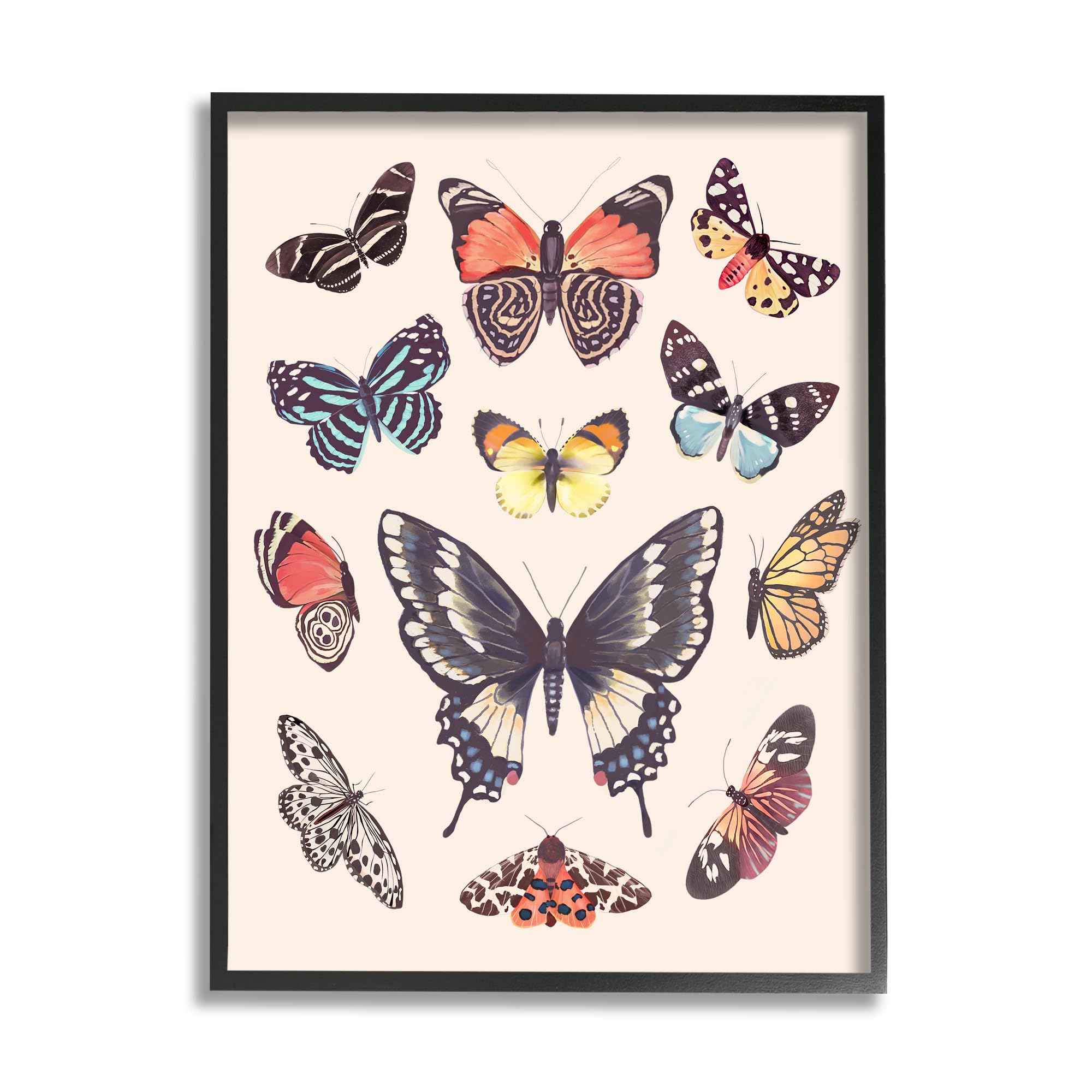 Stupell Industries Cottage Moths & Butterflies Framed Giclee Art by Diane Neukirch