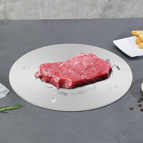 Miniatura 9 de Beswarmy - Placa de conducción de calor para estufa de gas, difusor de calor, placa adaptadora de inducción de cocción con mango extraíble,