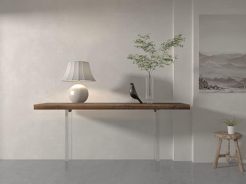 Patas de mesa auxiliar de acrílico (2 piezas). Patas Lucite transparentes para mesas de consola. 8.3 pulgadas de ancho x 31 pulgadas de alto