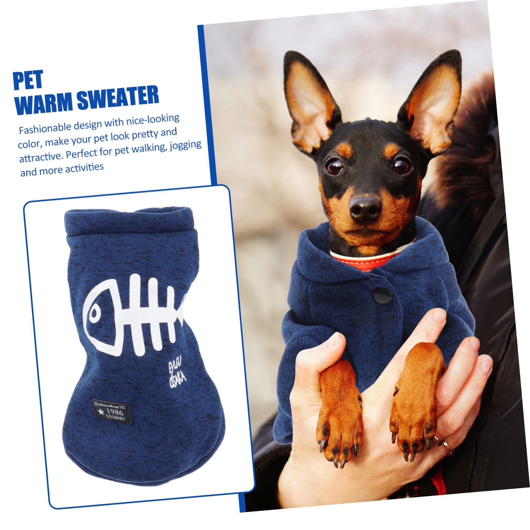 POPETPOP Hundepullover Mit Amerikanischer Flagge – Warmer Winterpullover Für Kleine Hunde, Gestrickt & Gemütlich