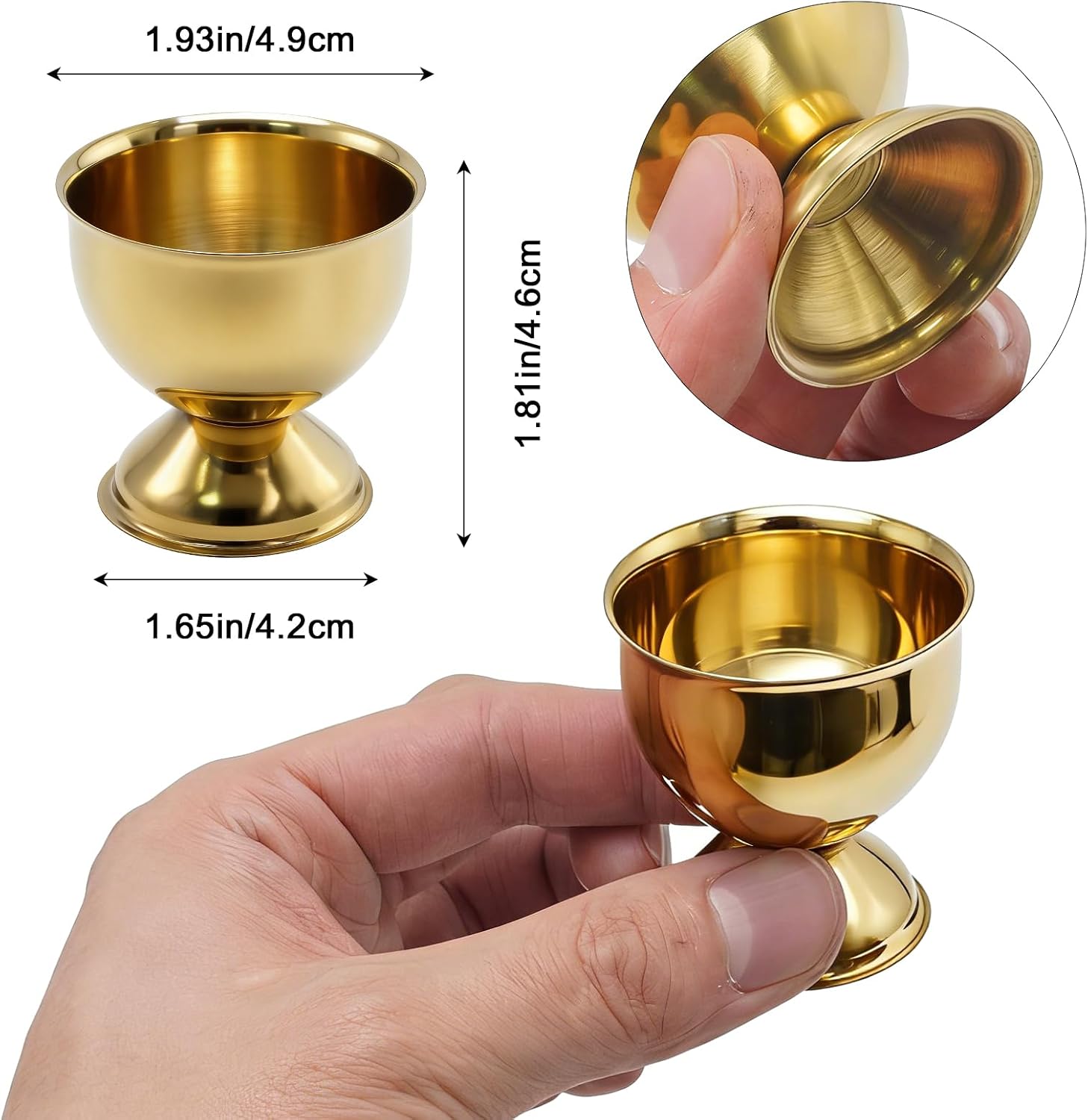 8Pcs Stainless Steel Egg Cup