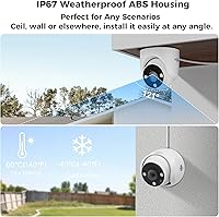 Vista 5 de Hiseeu 16 Channel 3K Wired Security Camera System with Smart Dual Light,Audio,Person/Vehicle Detection,121°Wide View,5MP 16CH DVR,12PCS 5MP IP67