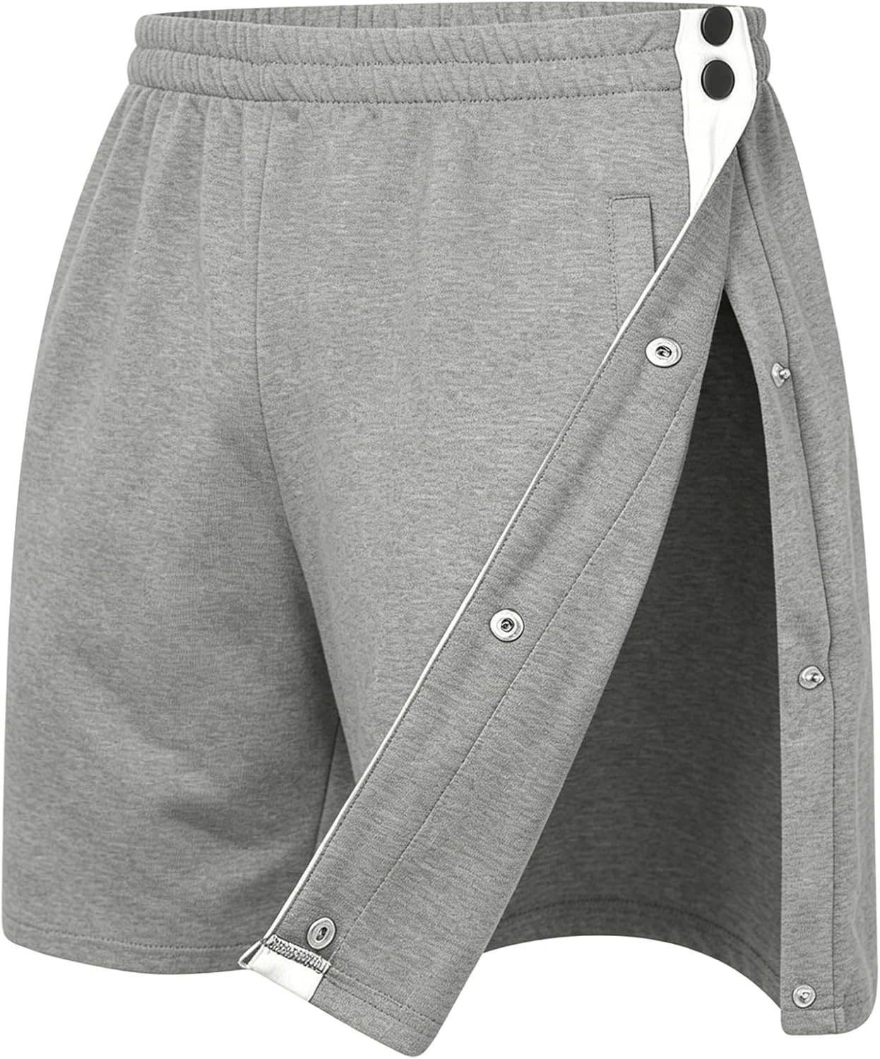 Jelory Men Tear Away Shorts Knee Length Short Pants Beach Surfing Swimwear Boxer Briefs Adaptive Loungewear