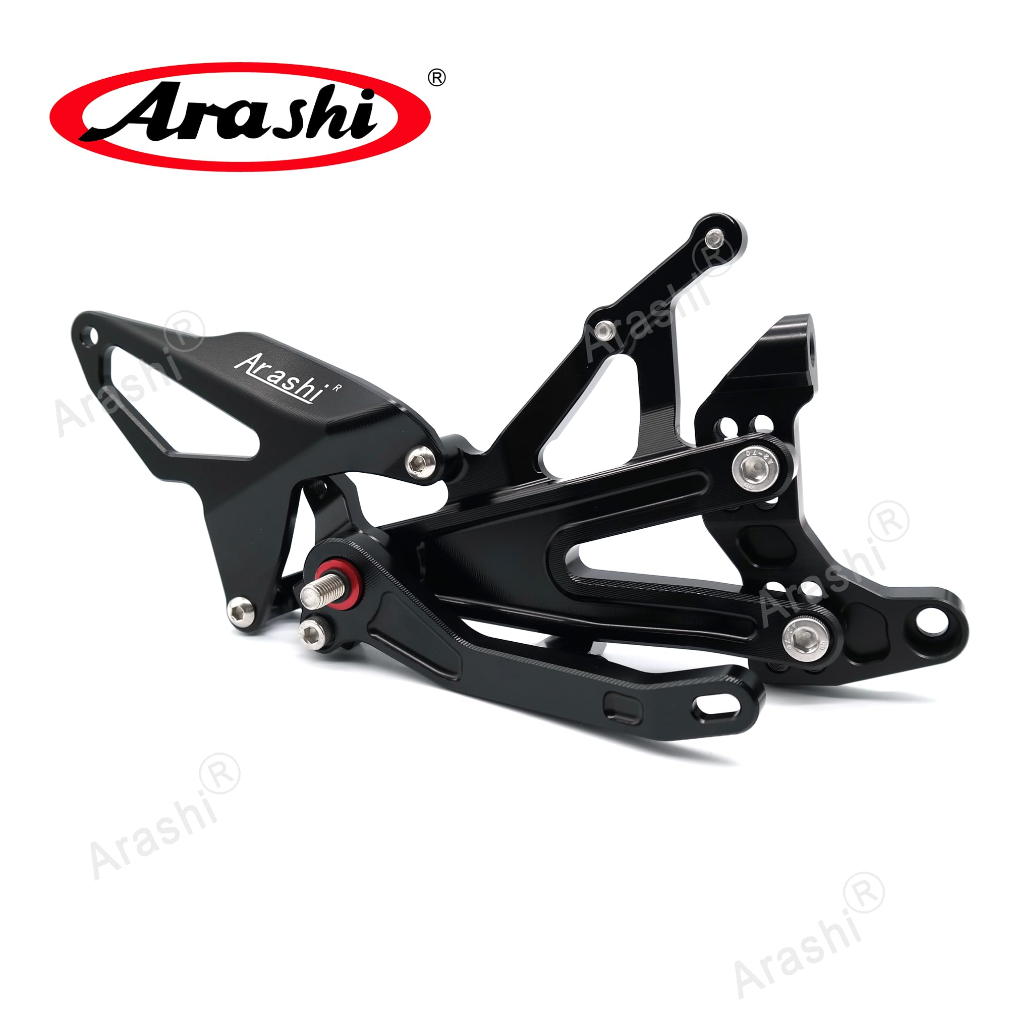 Arashi(Version 2.0) Réglables Commandes Reculées pour DUCATl Panigale V4 V4S V4R 2018-2023 Accessoires Repose Pieds Arrière Pédales Noir