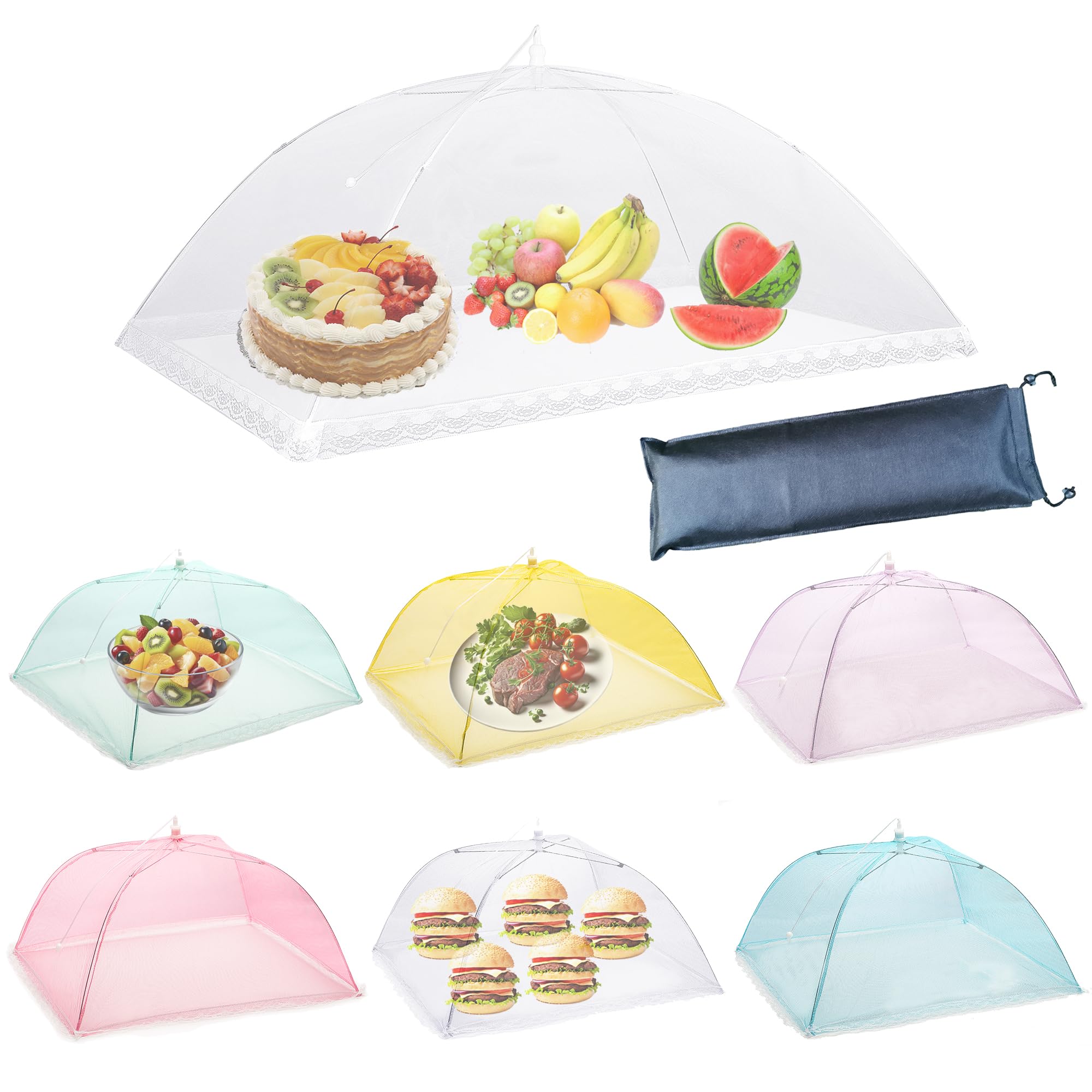 Photo 1 of Fanghome 7-Pack Mesh Food Covers with Storage Bag