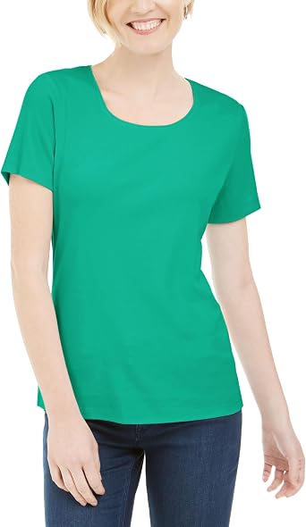 Short Sleeve Scoop Neck Top