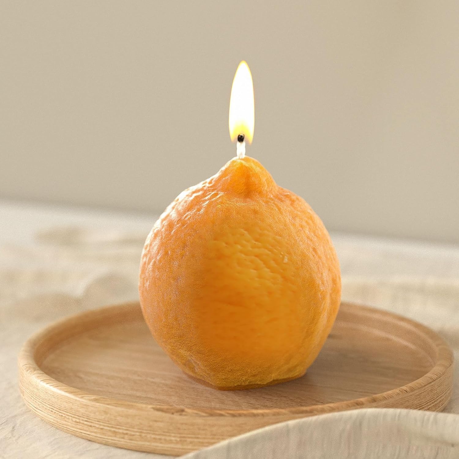 2 Pack 3D Lemon Orange Silicone Molds, Citrus Lemon Candle Mold for DIY Scented Candles, Fruits Soap Mold for Soap Making Resin Crafts Plaster, Wedding Gifts Home Festive Days Car Ornament