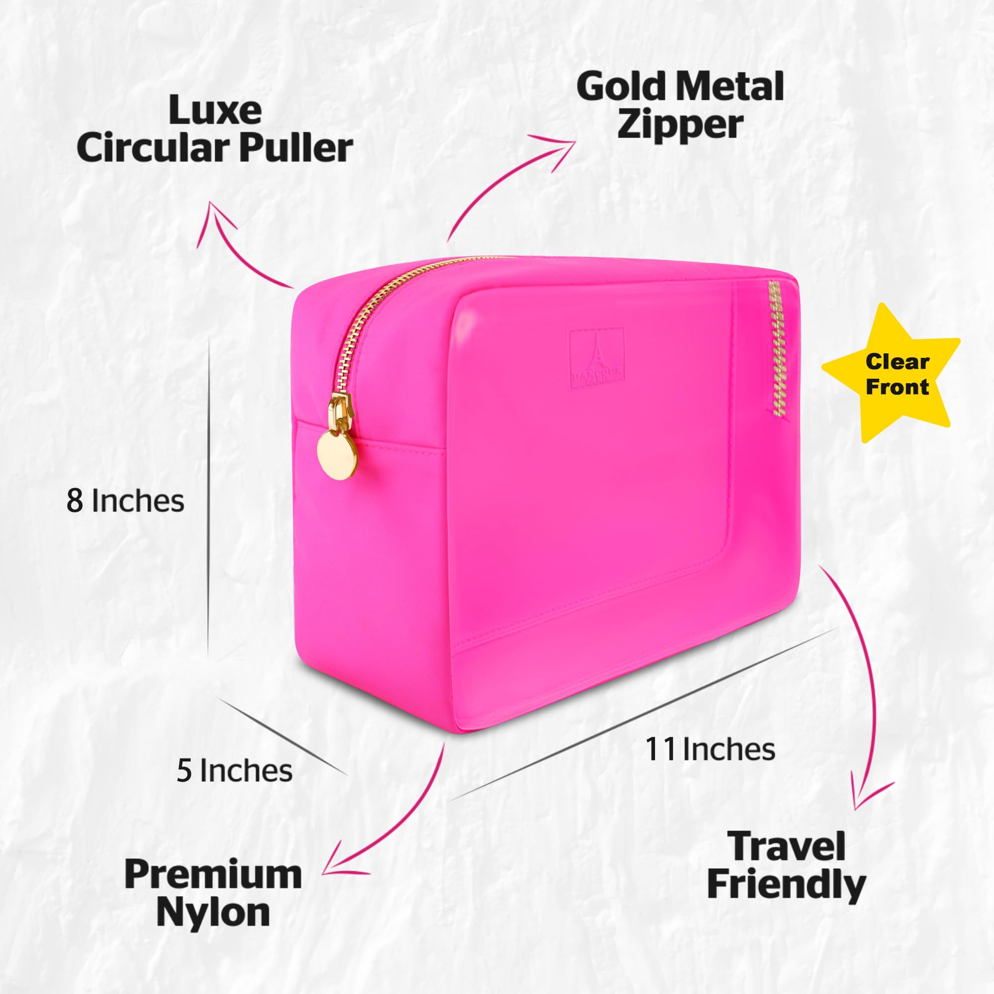 DANCOUR Transparente Make-up-Tasche, Mini-Make-up-Tasche für Geldbörse, Mini-Tasche, Geldbörse, transparente Tasche, kleine Kosmetiktasche für Geldbörse, Kosmetiktasche, Reise-Kosmetiktasche,
