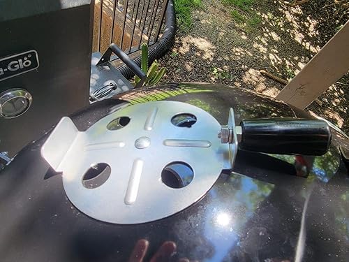 Miniatura 4 de Total Control Mango amortiguador de tacto fresco para Weber Smokey Mountain WSM Hervidor Pomo BBQ Smoker Damper Pulgar Mango