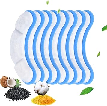 Cat Water Filter, Pet Water Supply, Water Softener, Filter, Ion Exchange Resin, Filter, Coconut Shell Activated Carbon, Multi-filtration, 8 Sheets Blue