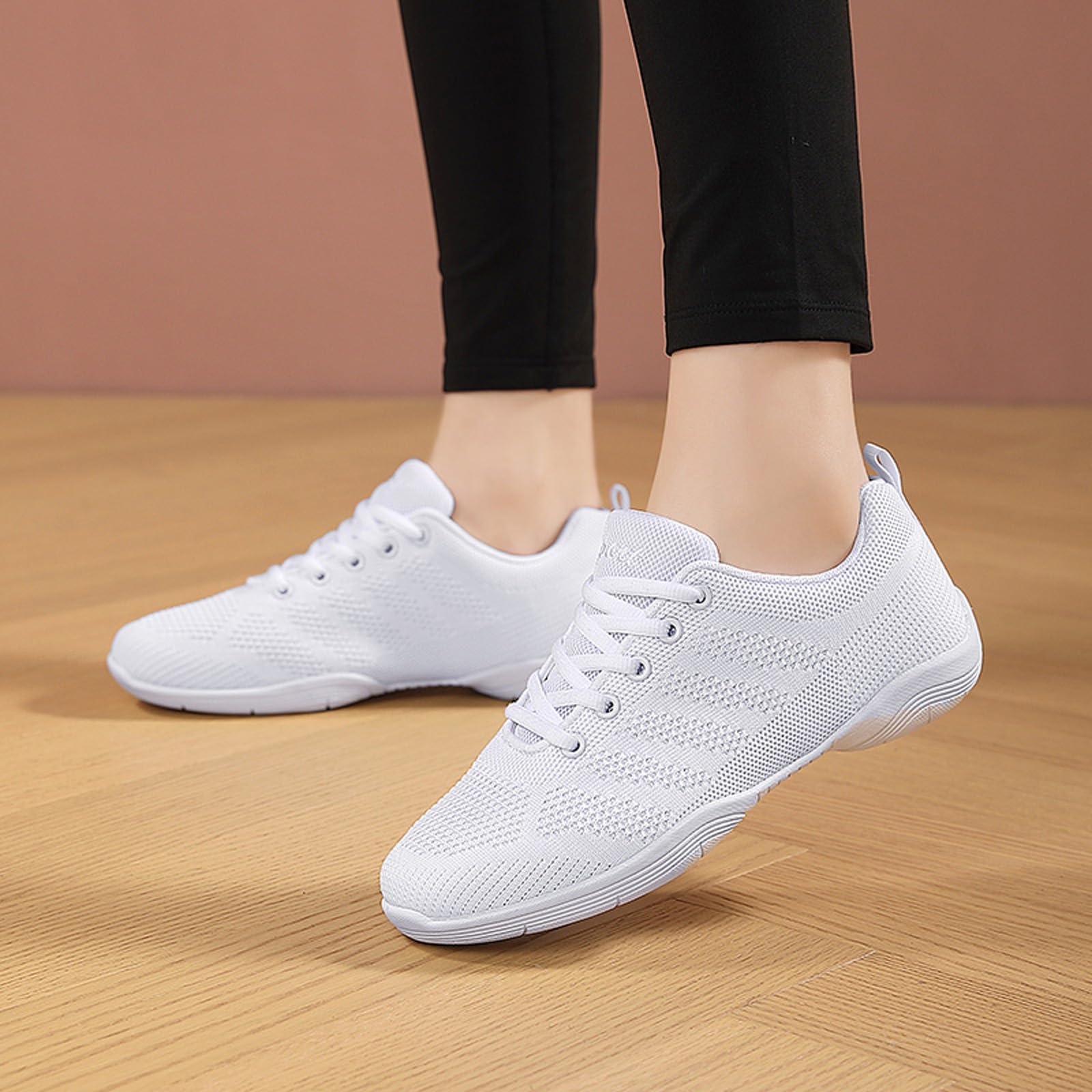 Mädchen Cheerleading Schuhe Cheer Sneakers Tennis Tanzschuhe Atmungsaktiv Super Light White Cheer Schuhe für Frauen Athletic Training Tennis Walking Sneakers
