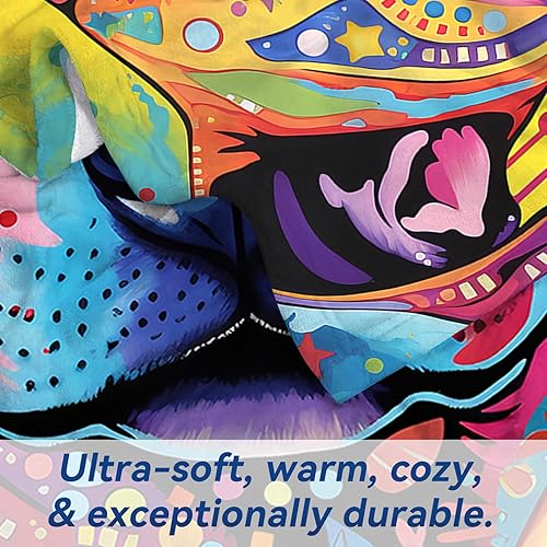 Miniatura 3 de ALIFAFA Manta de regalo de Pitbull, manta de Pitbull, regalos para los amantes de Pitbull, regalos para propietarios de Pitbull, manta colorida de