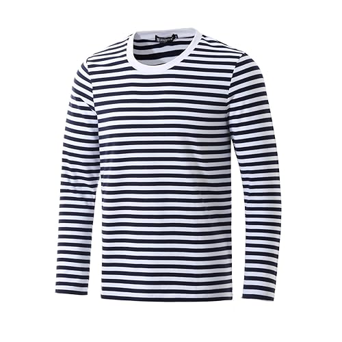 Navy Blue Striped Shirt