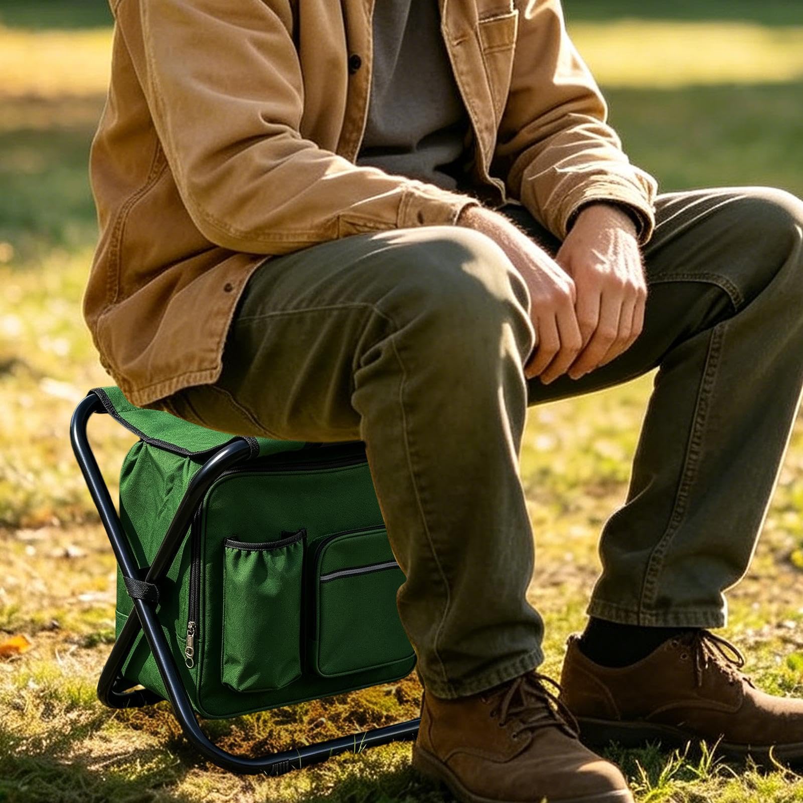 Sedia A Zaino Pieghevole Portatile, Ergonomico In Tessuto Oxford Con Borsa | Sedia E Sgabello Zaino Da Campeggio Da Campeggio, Picnic, Pesca, Barbecue, Eventi Sportivi, Viaggi all'Aria Ape
