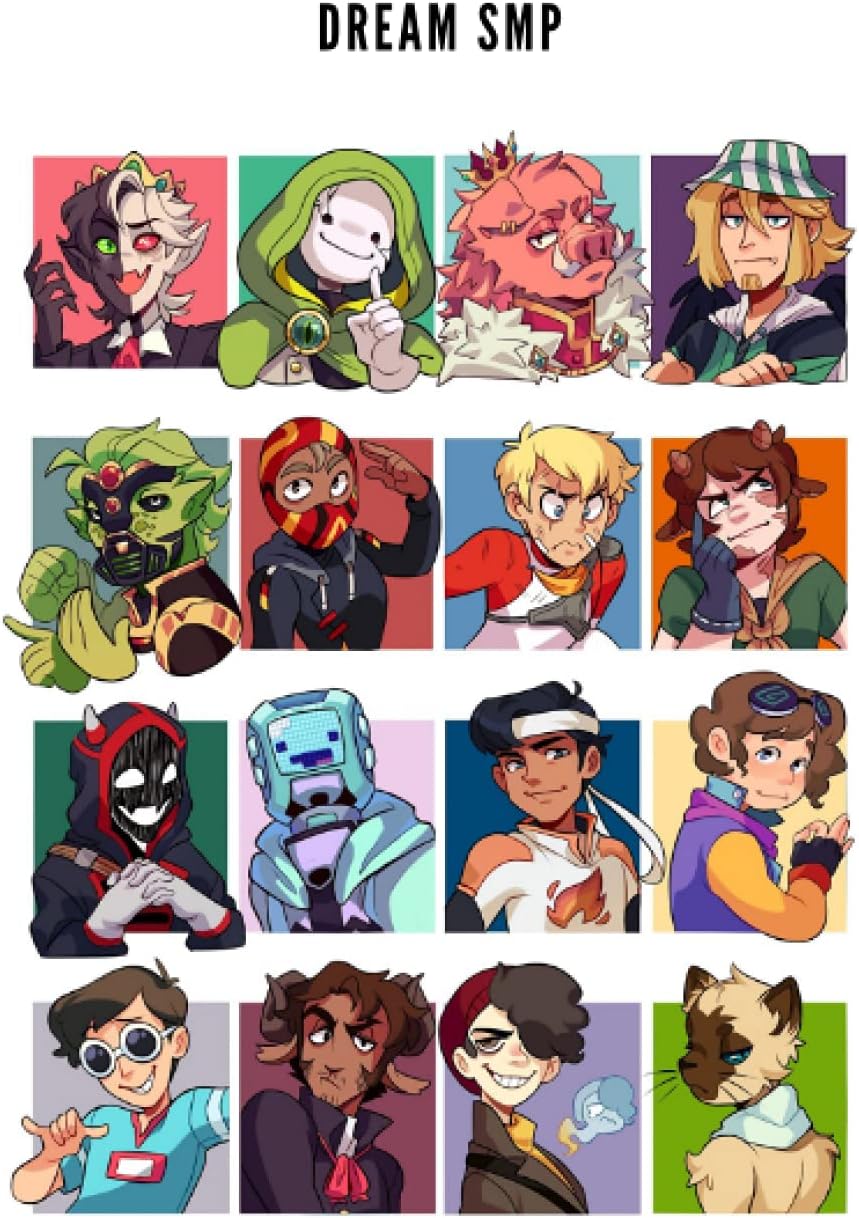 DREAM SMP: Dream Smp Notebook - Dream Team - Dream Smp - Dream Team Smp - Dream Team Fanart - Dream Team Art - Dream Smp Fanart - Dream Smp Art - ... - Dream Smp Merch - DreamSmp - Dsmp - Smp Paperback – 29 June 2021