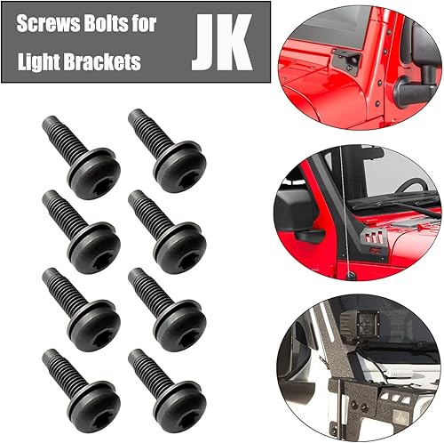 Miniatura 8 de Tornillos para Jeep Wrangler JK, pernos M8 aplicados al marco del parabrisas, barra antivuelco, portón trasero, bisagras duras de puerta, soportes