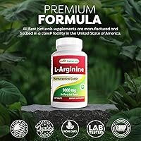 Vista 5 de Best Naturals L-Arginina 1000 mg, 120 Comprimidos - Suplemento de L-Arginina de Grado Farmacéutico Promueve la Síntesis de Óxido Nítrico