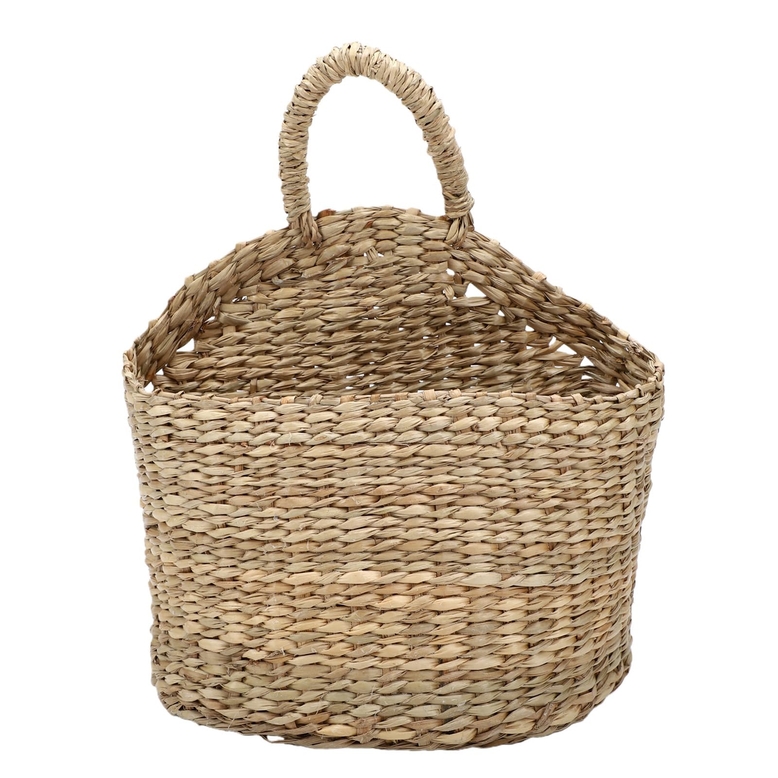 Cesta colgante de pared de pasto marino natural AUNMAS, set de 2 unidades con asas