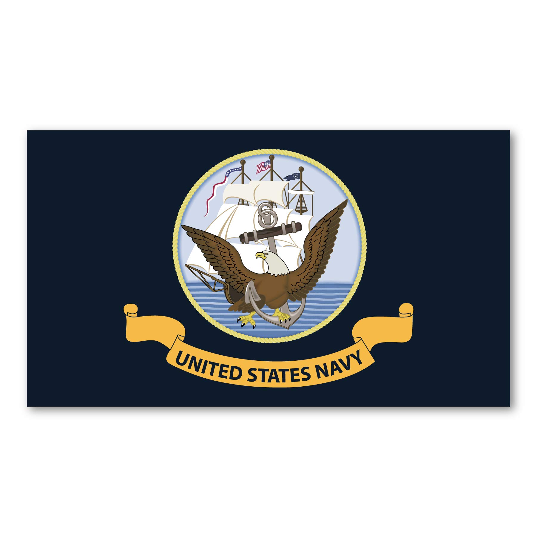 Magnet America Navy Flag Magnet is 4" x 7" Made for Vehicles and Refrigerators