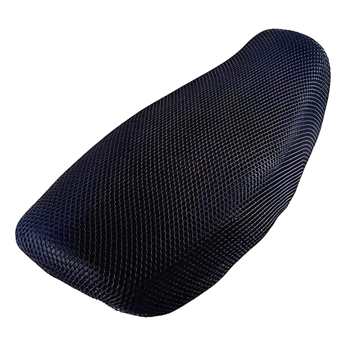 Anti-Slip 3D Nylon Mesh Stretchable Net Bike/Scooty Seat Cover Cushion (Black) Compatible with Honda CB Hornet 160R