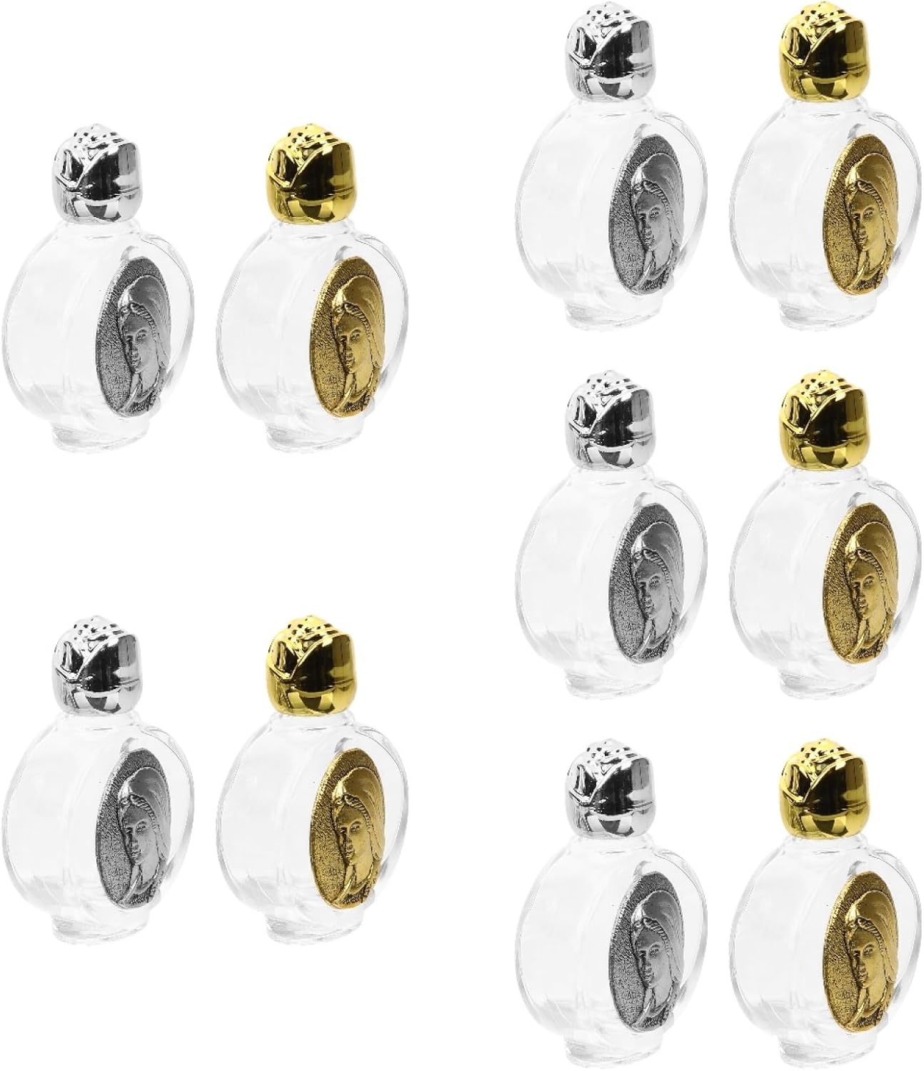 ABOOFAN 10 pcs Glass Holy Water Bottles with Lids Empty Containers for Church Baptism and Religious Events Refillable Holy Water Dispensers for Communion and Blessings