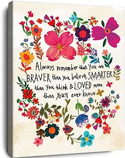 OTINGQD Inspirational Canvas Wall Art for Girls,Always Remember That You...