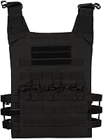 Vista 7 de UNISTRENGH Chaleco táctico totalmente ajustable resistente de nailon 900D para paintball con protector de seguridad de EVA desmontable Verde militar