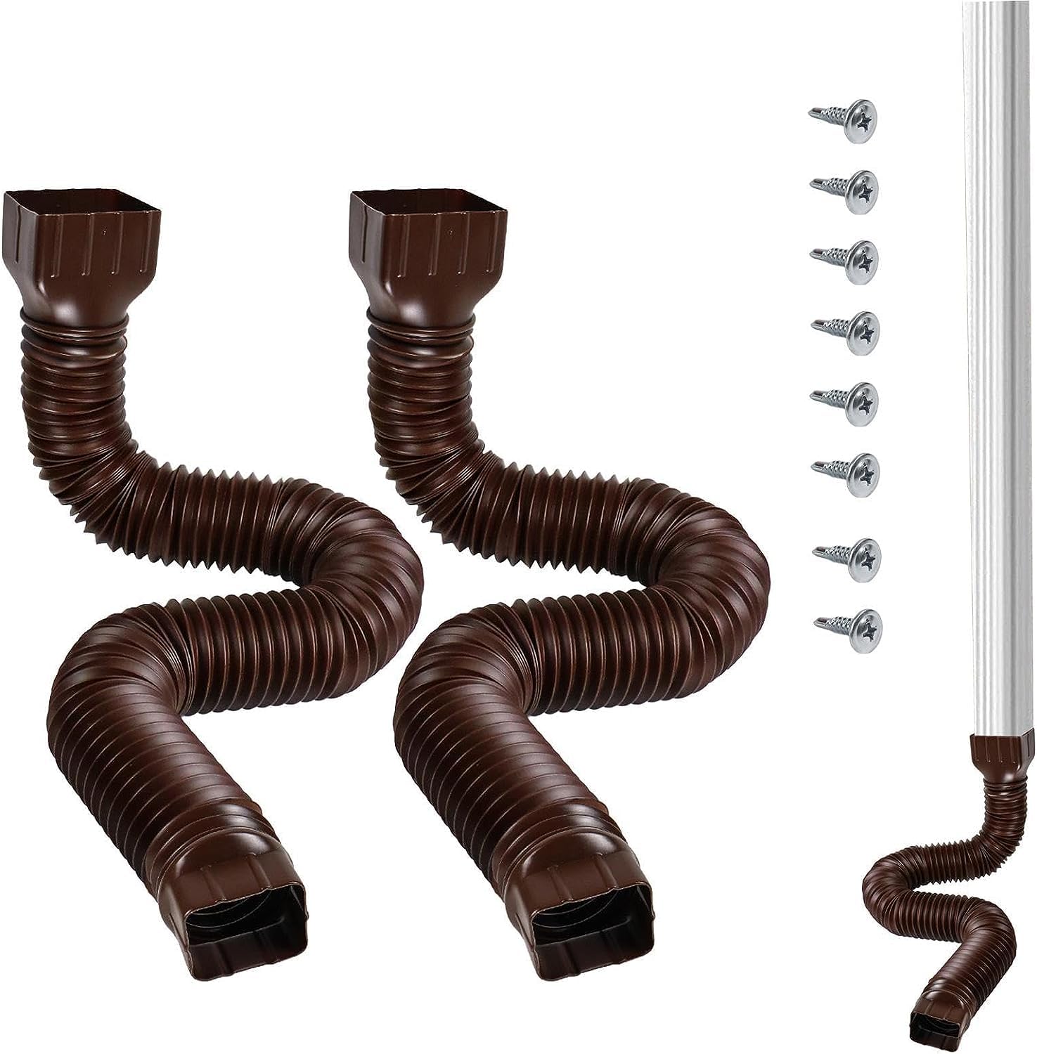 Amazon | 雨樋コネクター雨水排水 | 縦樋用伸縮式排水管エクステンダー