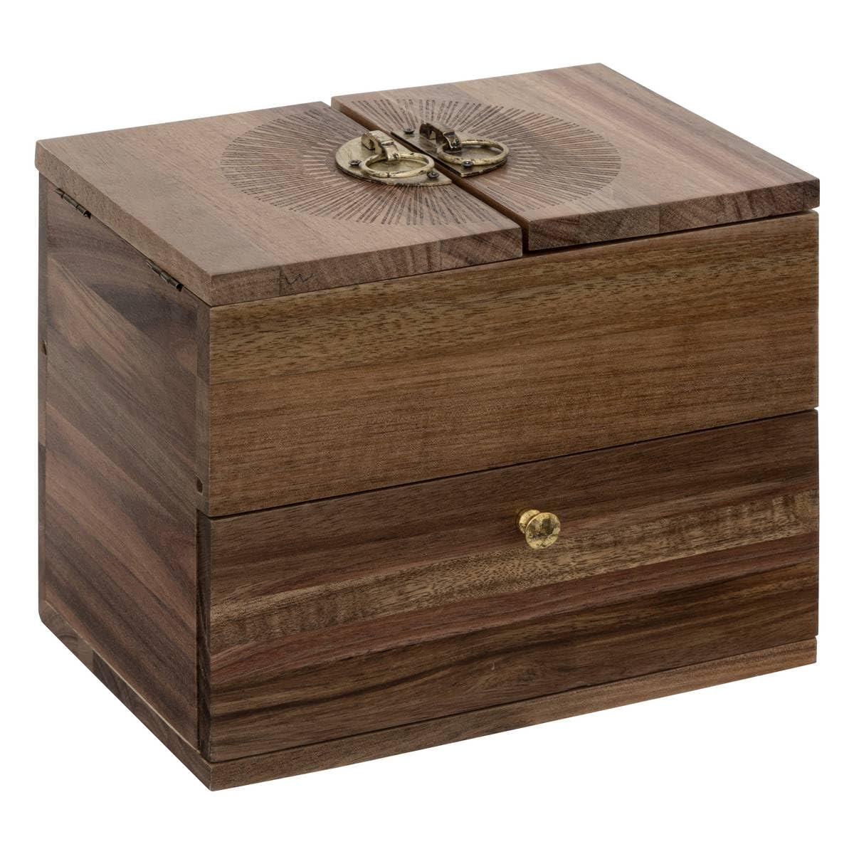 Atmosphera - Boite à bijoux Jil en bois 16x14cm