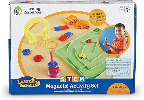 Miniatura 4 de Learning Resources Juego de actividades STEM Magnets, lecciones de ciencia, 24 piezas, a partir de 5 años