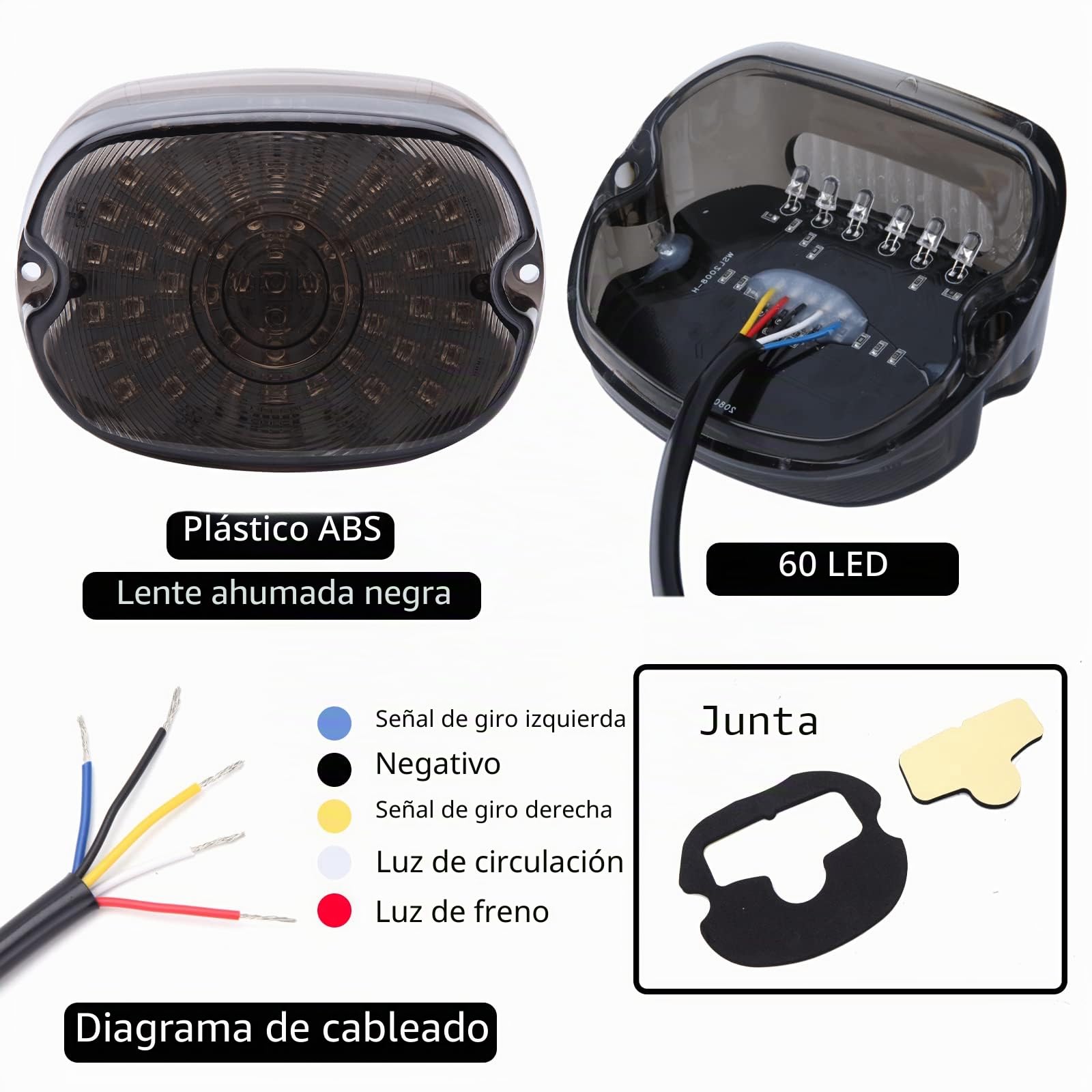 JMTBNO Luz Trasera LED para Moto Luz de Freno Luz de Señal de Giro Luces Traseras Integradas Compatible con Har-ley Dyna Sportster 883 1200 Road King Electra Glide Softail