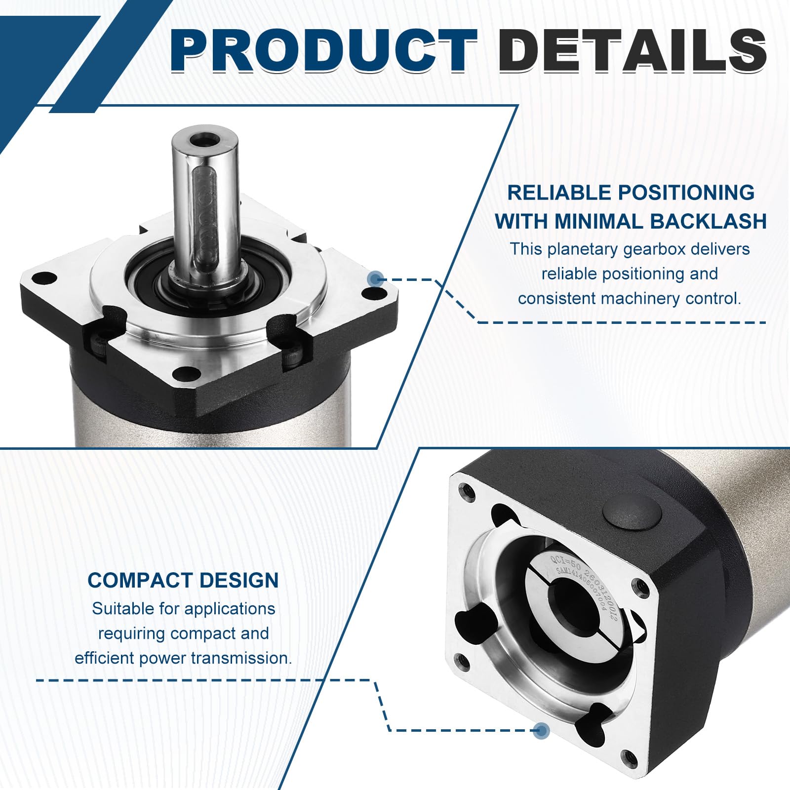 DTGN Riduttore Planetario Rapporto Riduzione Giocho Arc-Min Velocità 3000rpm Foro Di Ingresso 14mm(0.551 Pollice) E Albero Di Uscita Ideale Per Router CNC, Motore Servo 60mm.