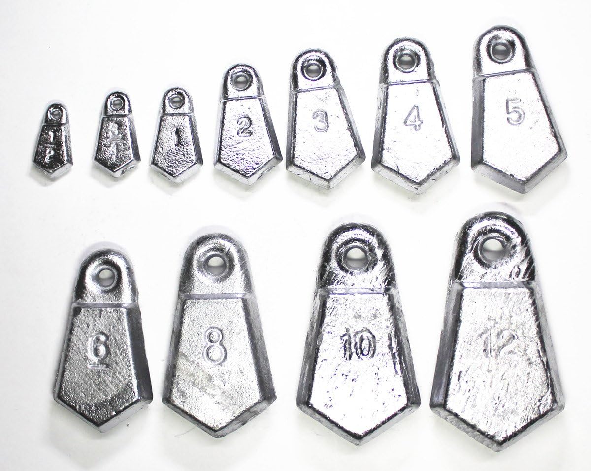 Kathy store INC Flat Bank Sinkers Fishing Sinkers (5 LB) + Free Small Scissors